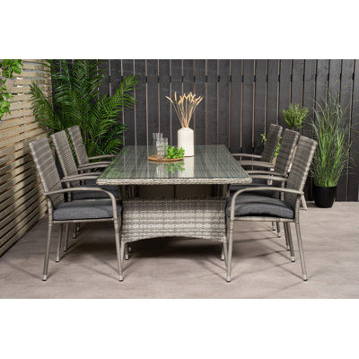 Bloomsbury Market 6-Sitzer Gartengarnitur Adhelin mit Polster | Wayfair.de